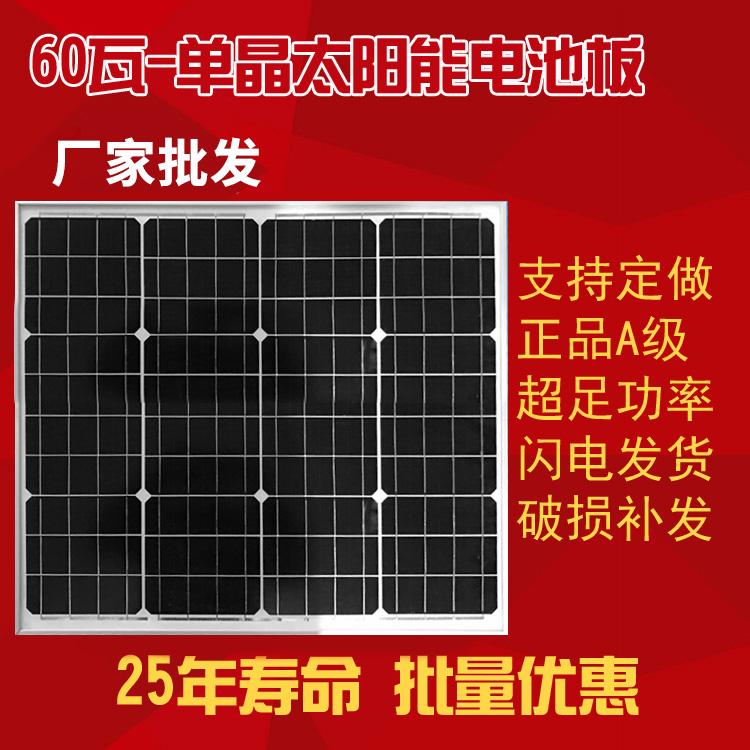 60W-单晶太阳能电池板